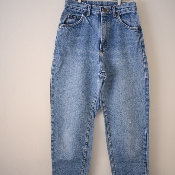 Vintage Lee 80s 90s Mom Jean Women's High Rise Light Blue Jeans Size 10 - Picture 10 of 16